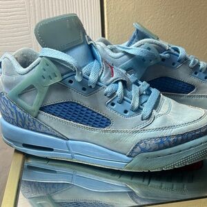 Jordan Light Blue and Gray Sneakers